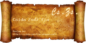 Csida Zsófia névjegykártya