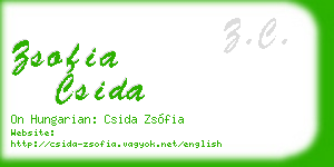 zsofia csida business card