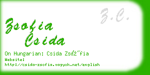 zsofia csida business card